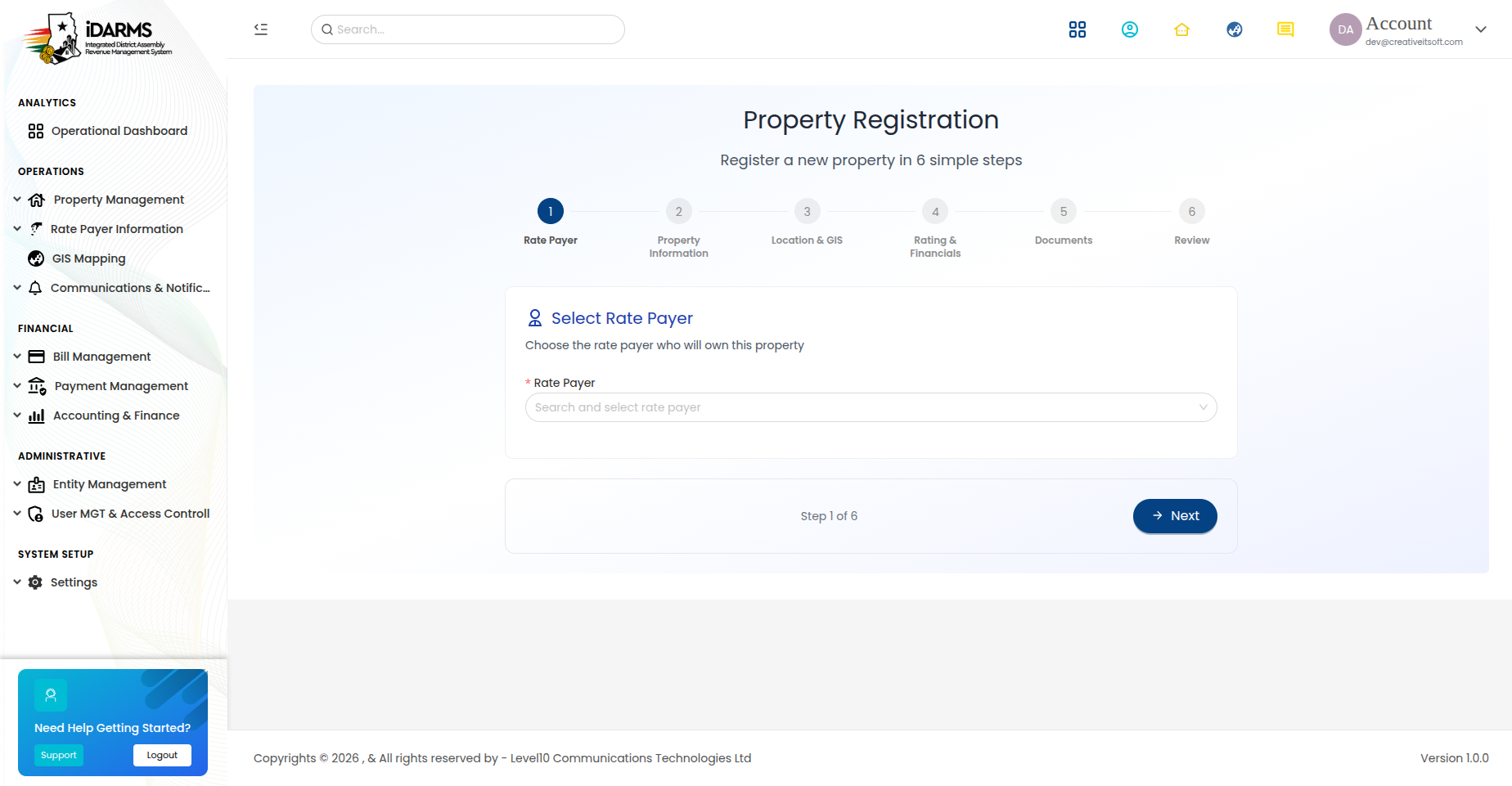 Add Property - Step 1