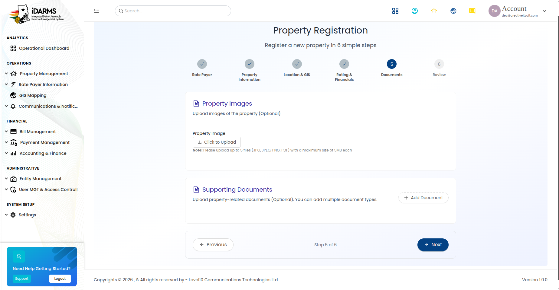 Step 5 - Documents