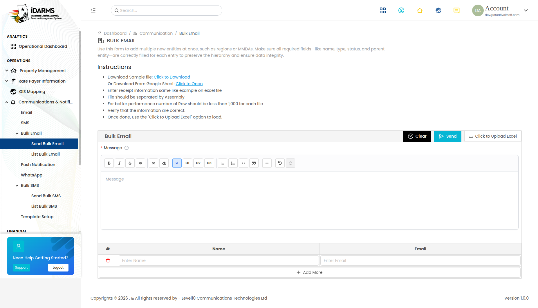 Bulk Email