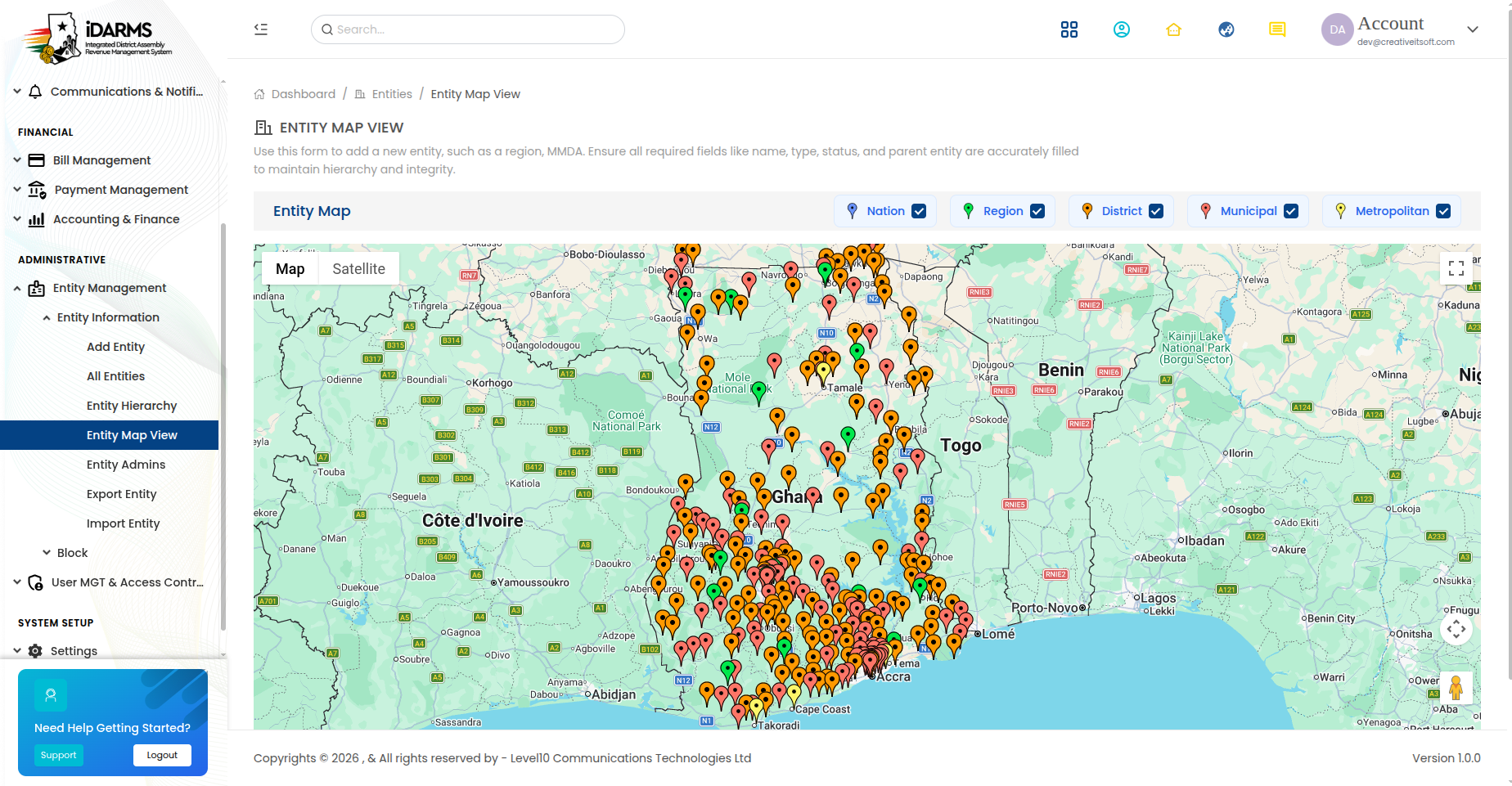 Entity Map View