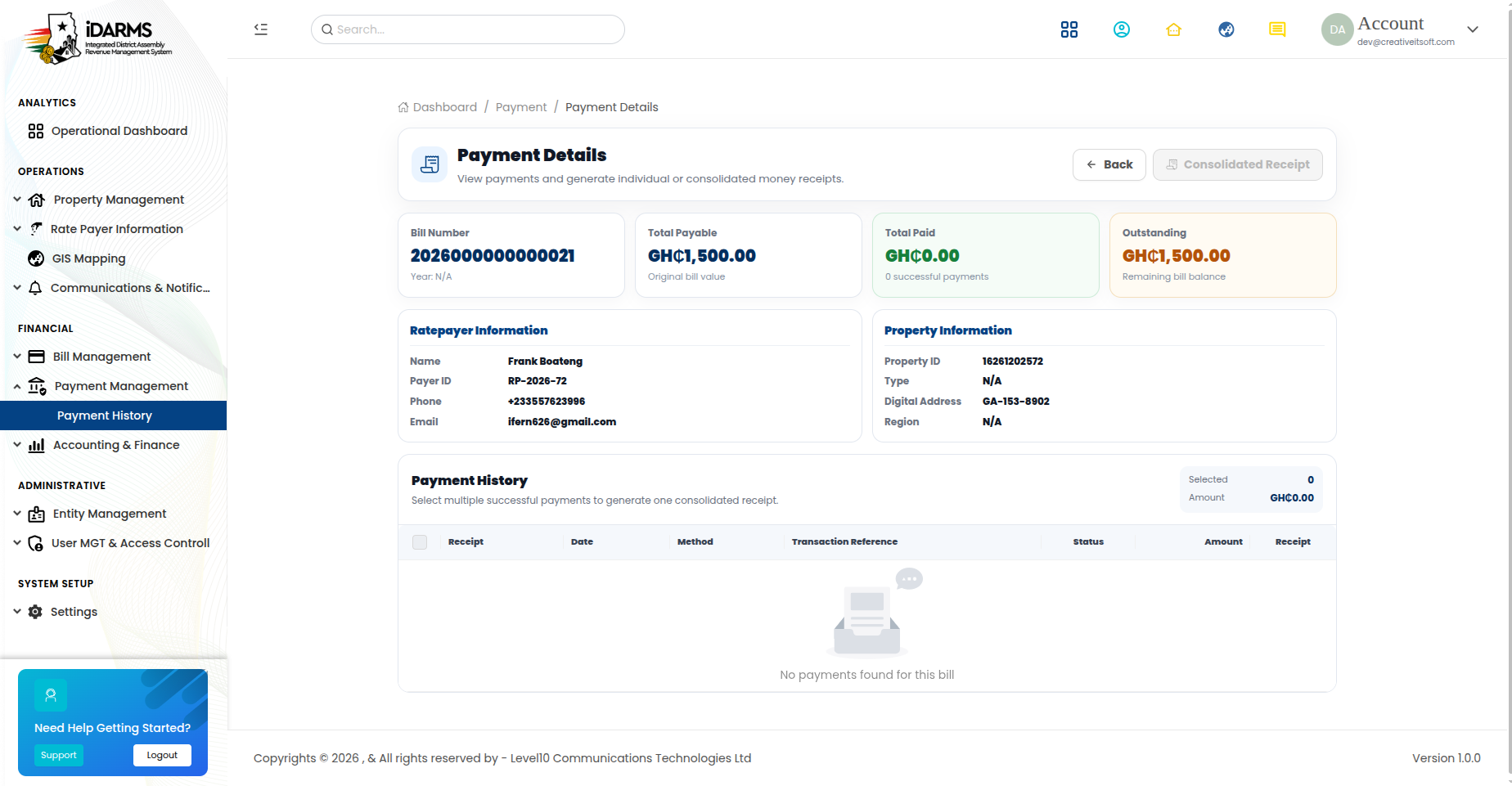 Payment Details